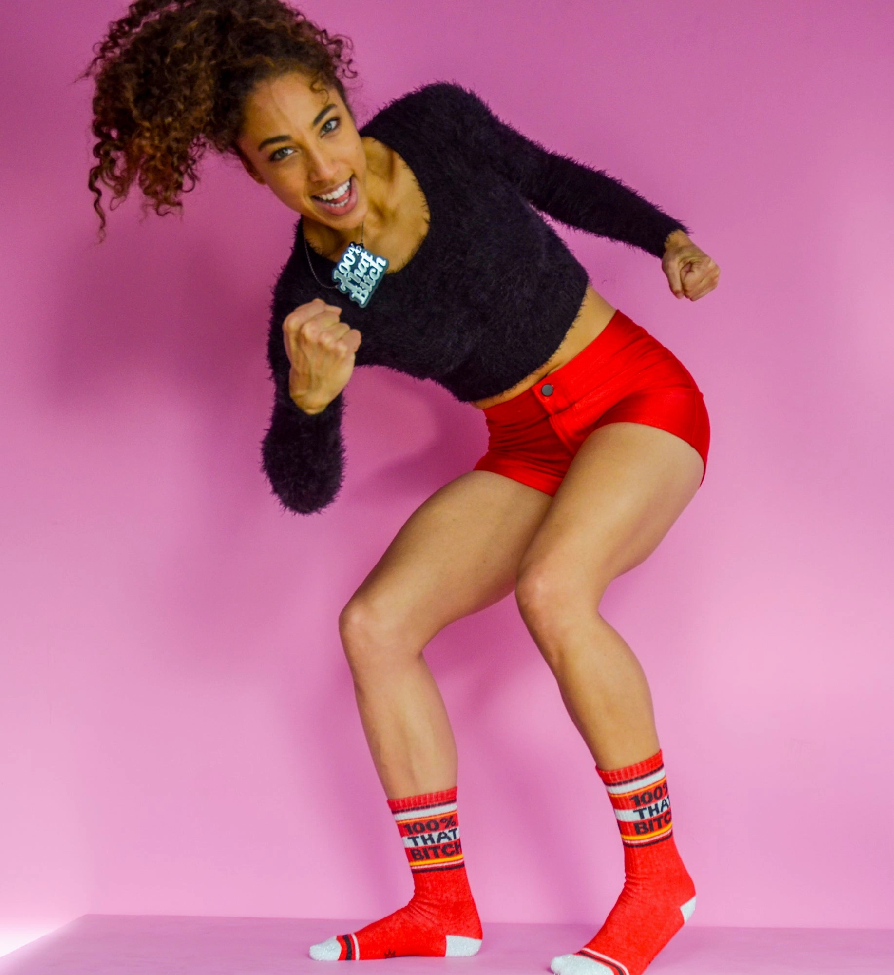 100% That Bitch - Gym Crew Socks