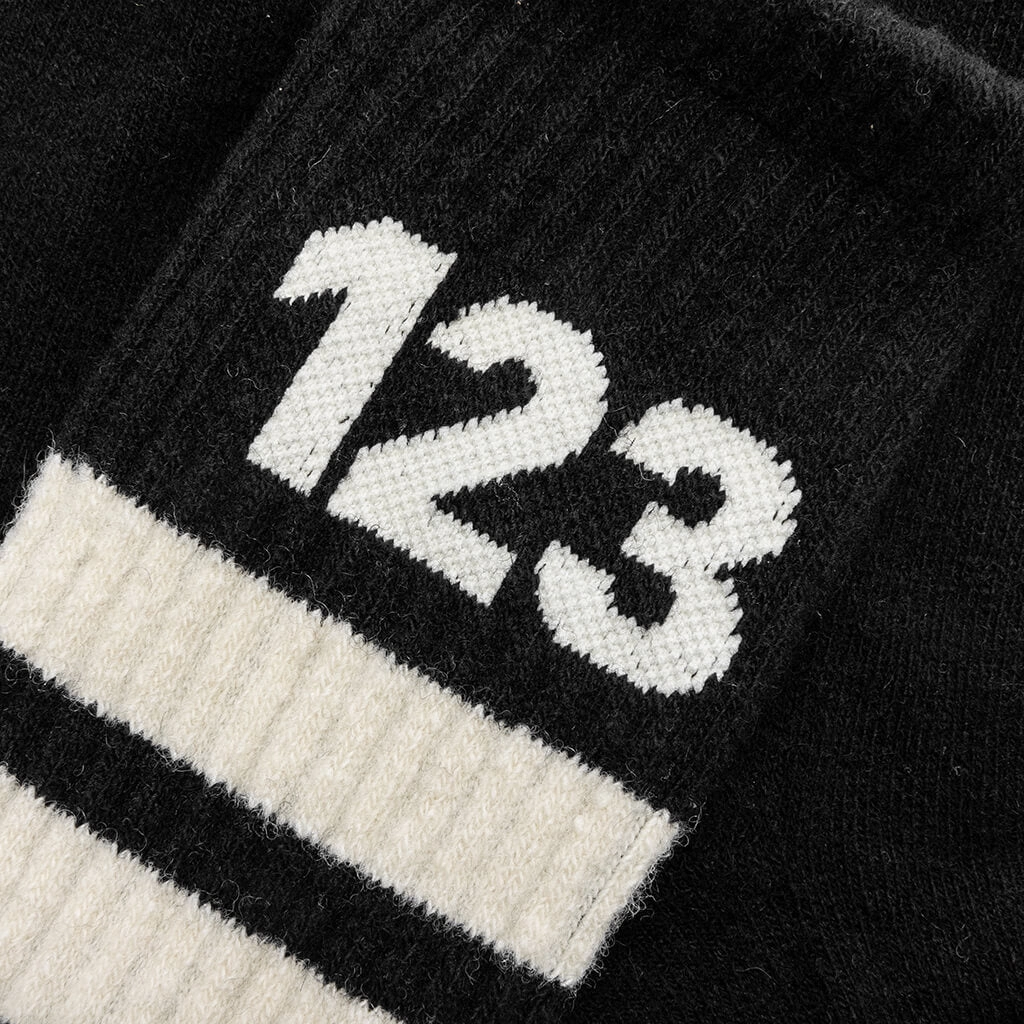 123 Socks - Black/White