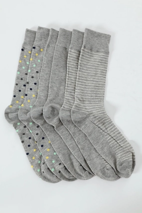 3 Pack Anklet Socks - Grey