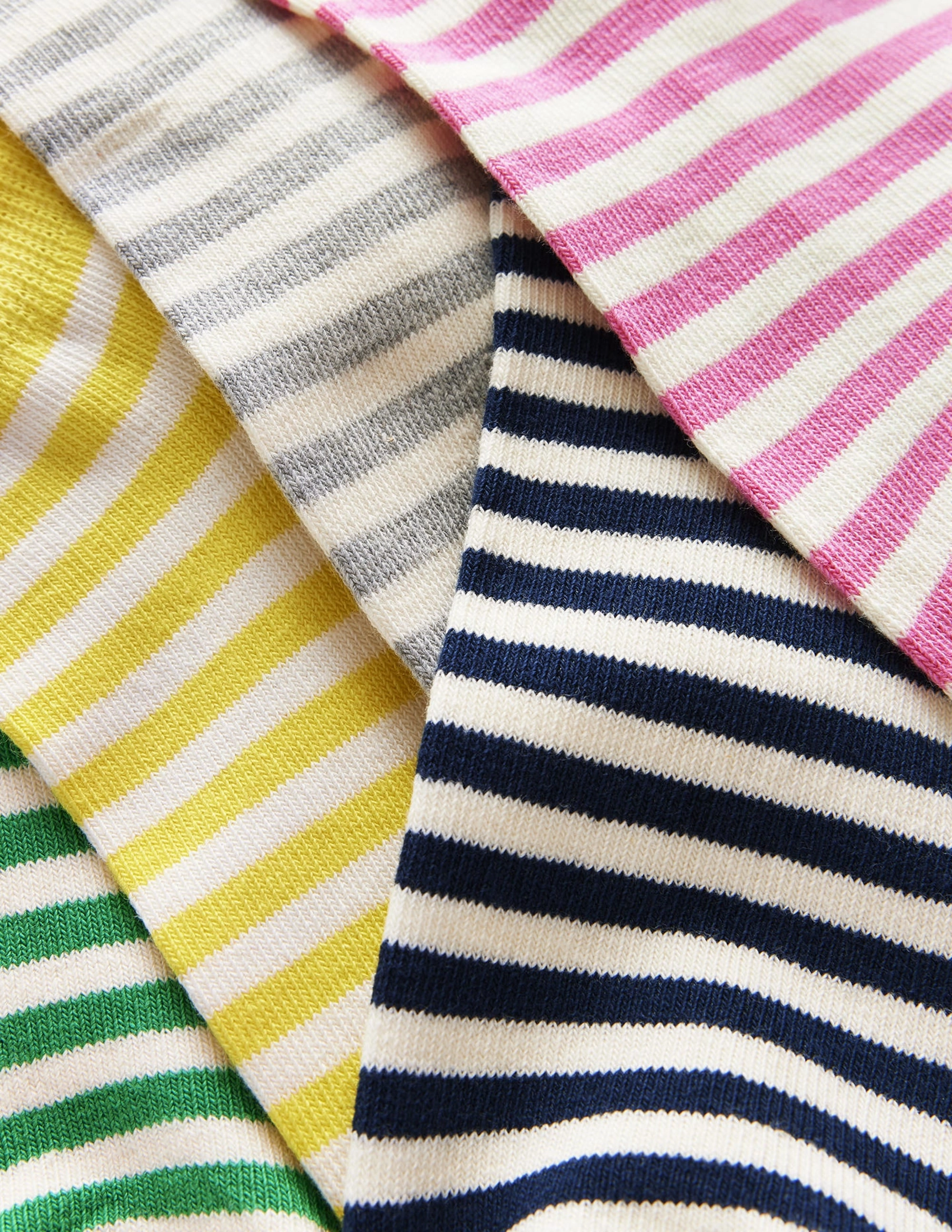 5 Pack Trainer Socks-Breton Stripe