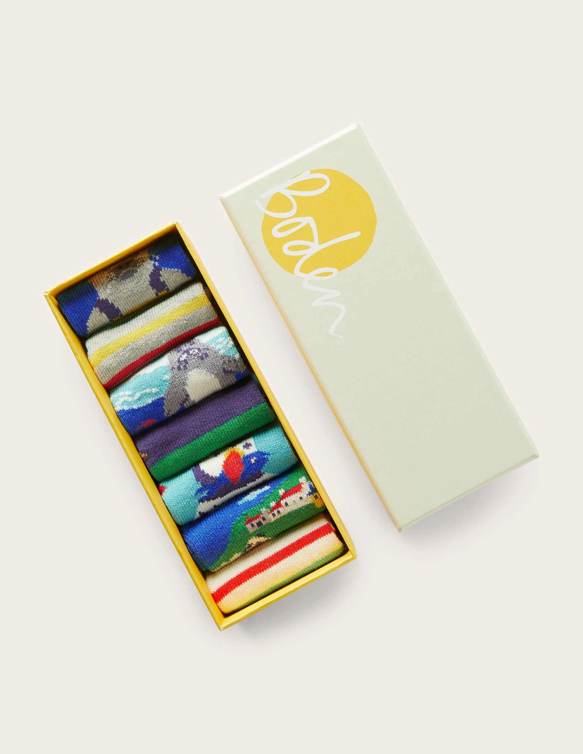 7 Pack Sock Box-Blue Sea Life Friends