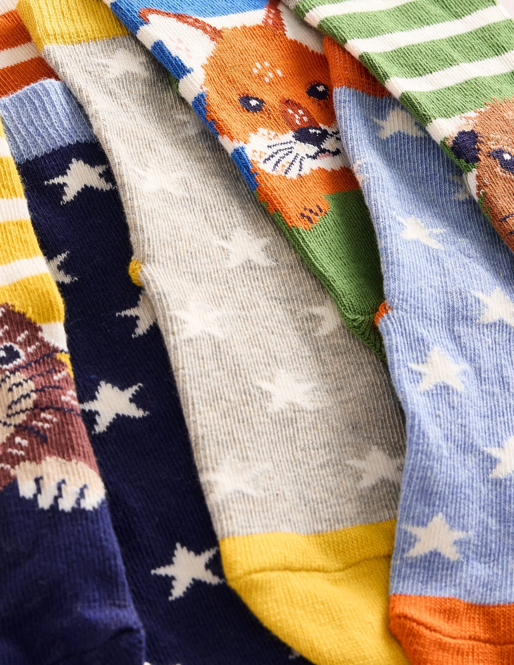 7-Pack Socks-Multi Woodland Animals