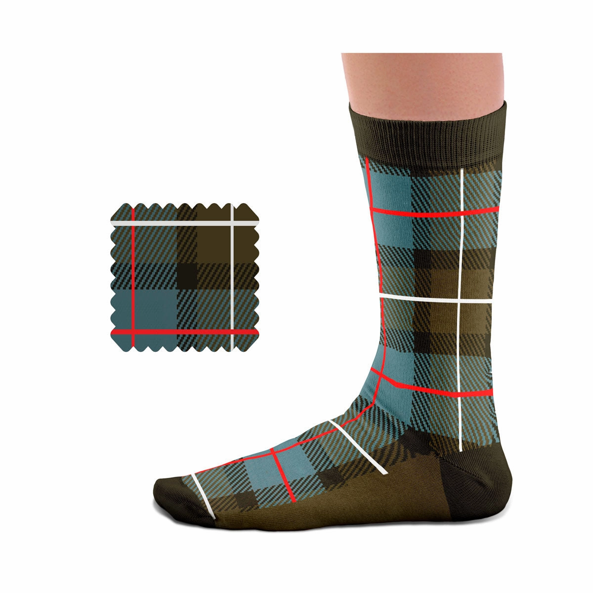 930 Olive-White Socks