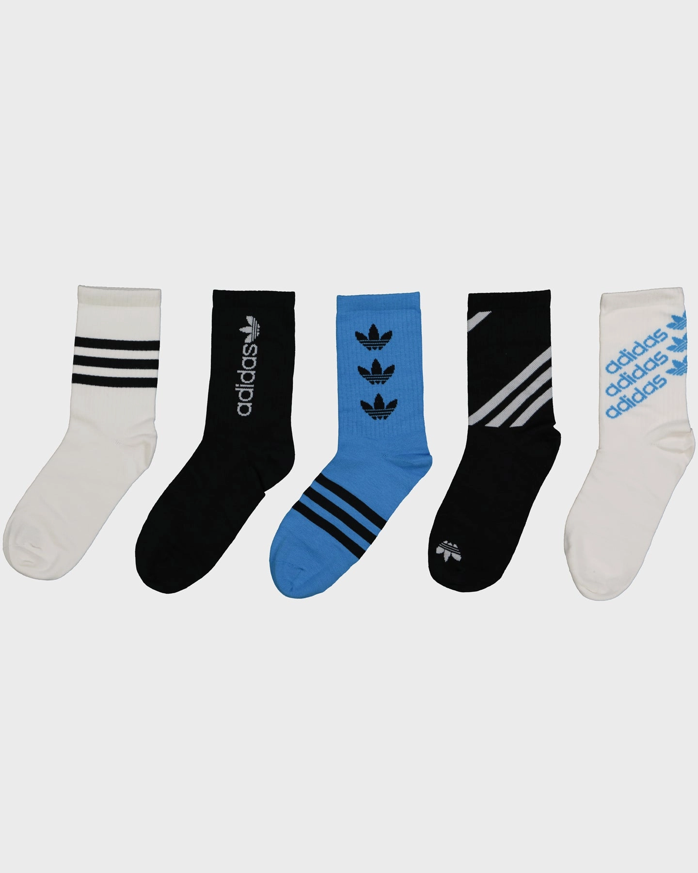 Adidas Graphic Crew Socks 5 Pack White/Black/Blue