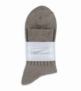 Anonymous Ism Slub Line Q Socks: Khaki