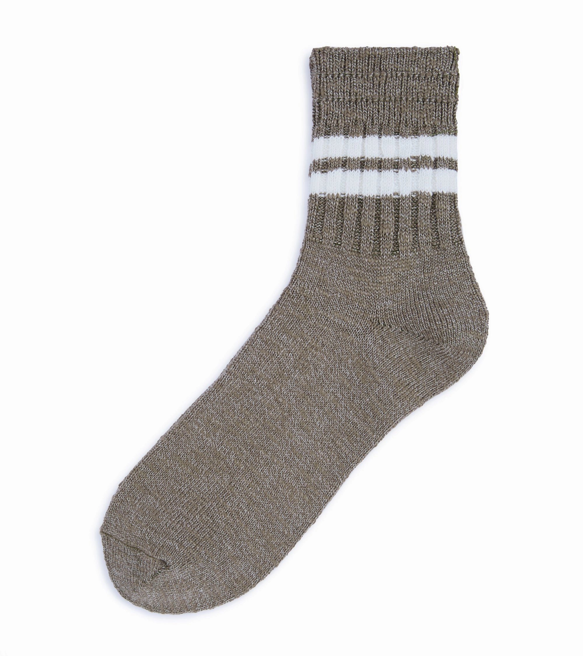Anonymous Ism Slub Line Q Socks: Khaki