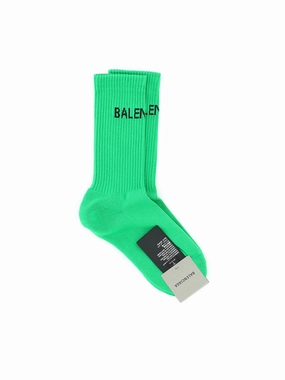 Balenciaga Logo Printed Ribbed Socks