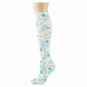 Blue Ditsy Daisy Adult Knee Highs