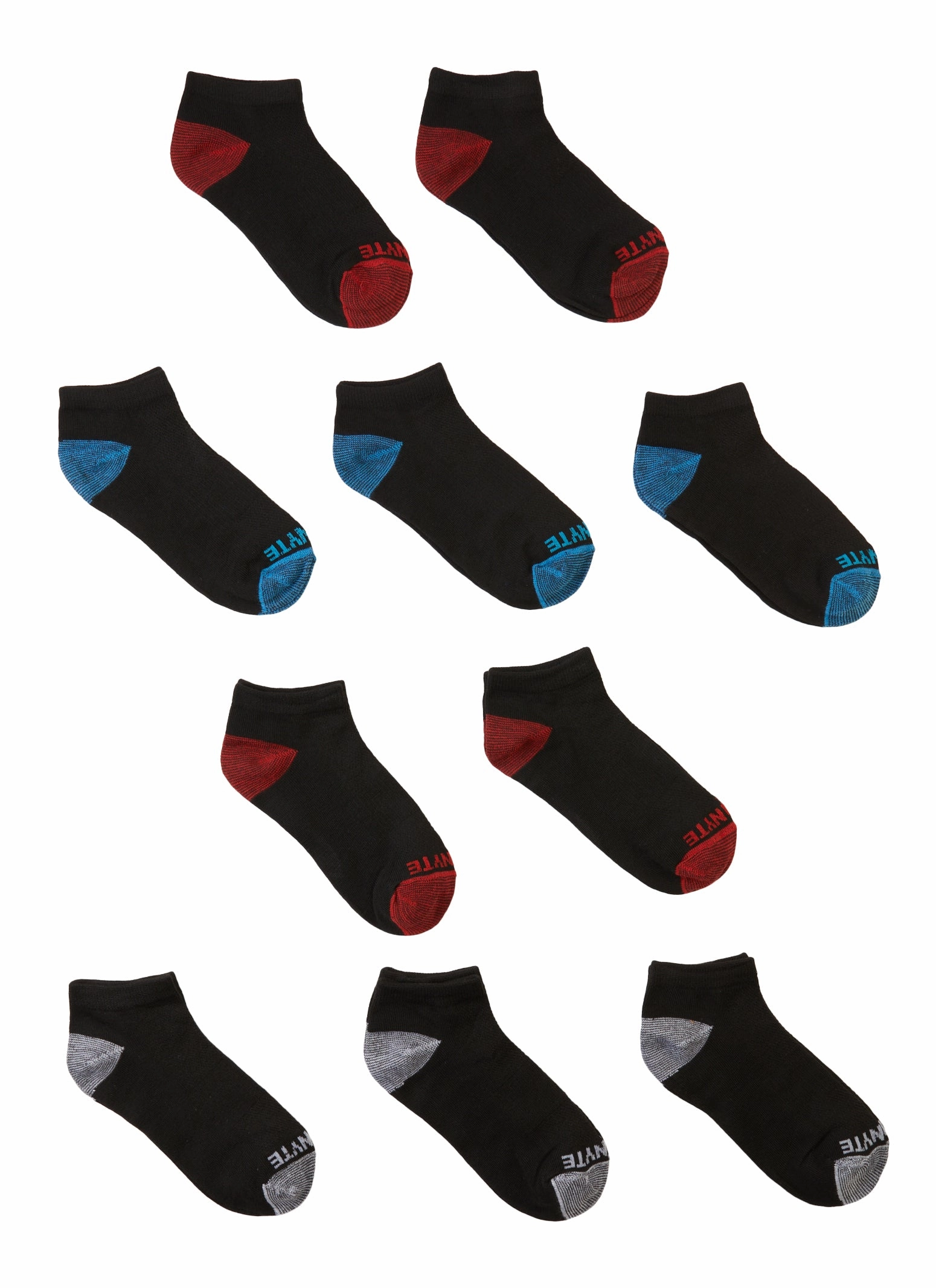 Boys 10 Pack Low Cut Ankle Socks