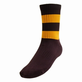 Burley Sekem Hawthorn Hawks AFL Elite Crew Football Socks
