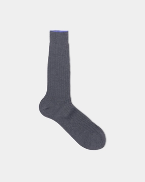 CHARCOAL COTTON MID-CALF SOCKS