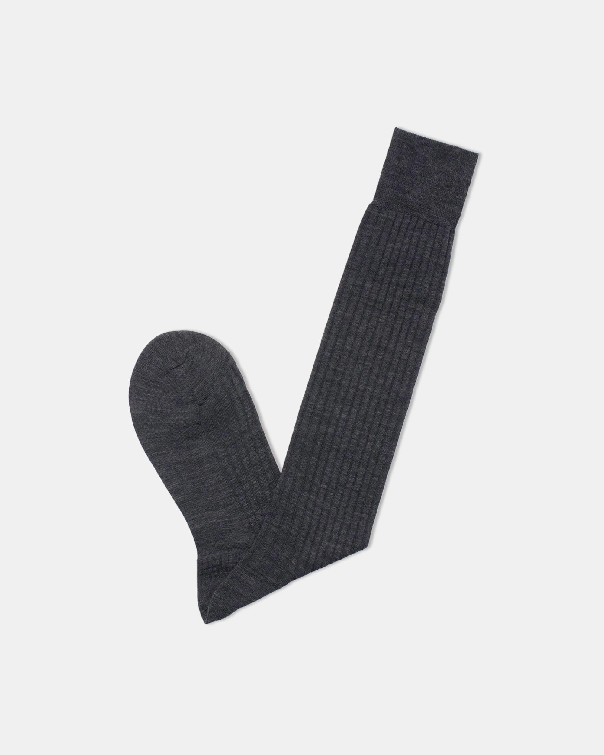CHARCOAL OVER-CALF HOSE WOOL SOCKS