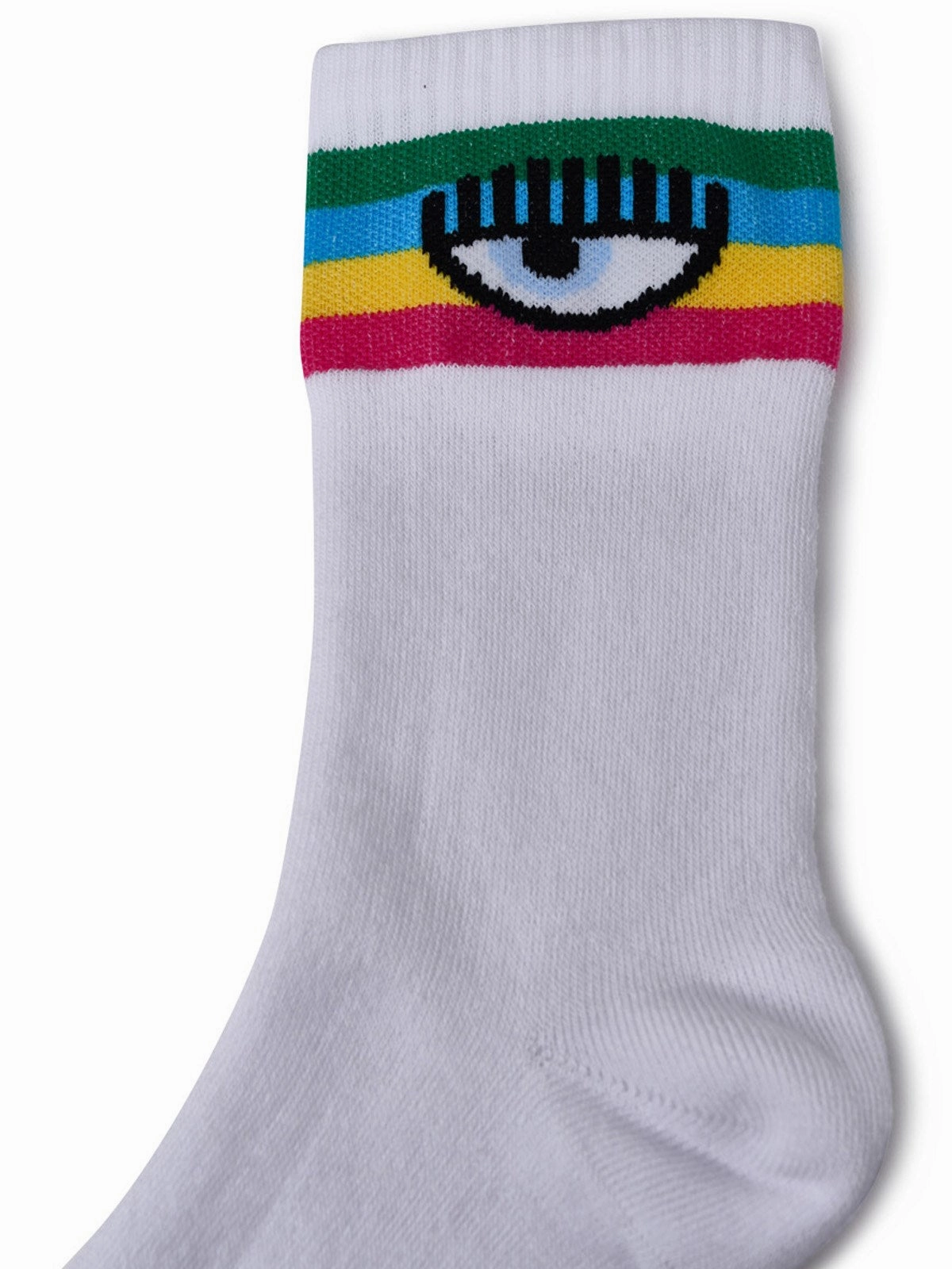 Chiara Ferragni Logomania Striped Ankle Socks