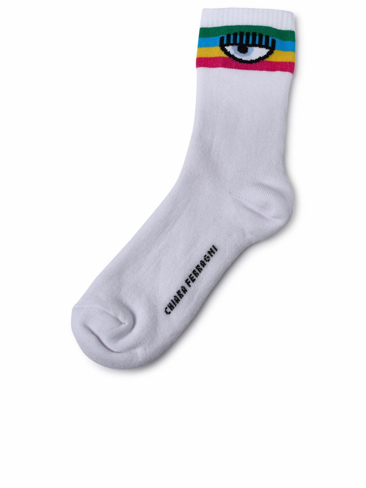 Chiara Ferragni Logomania Striped Ankle Socks