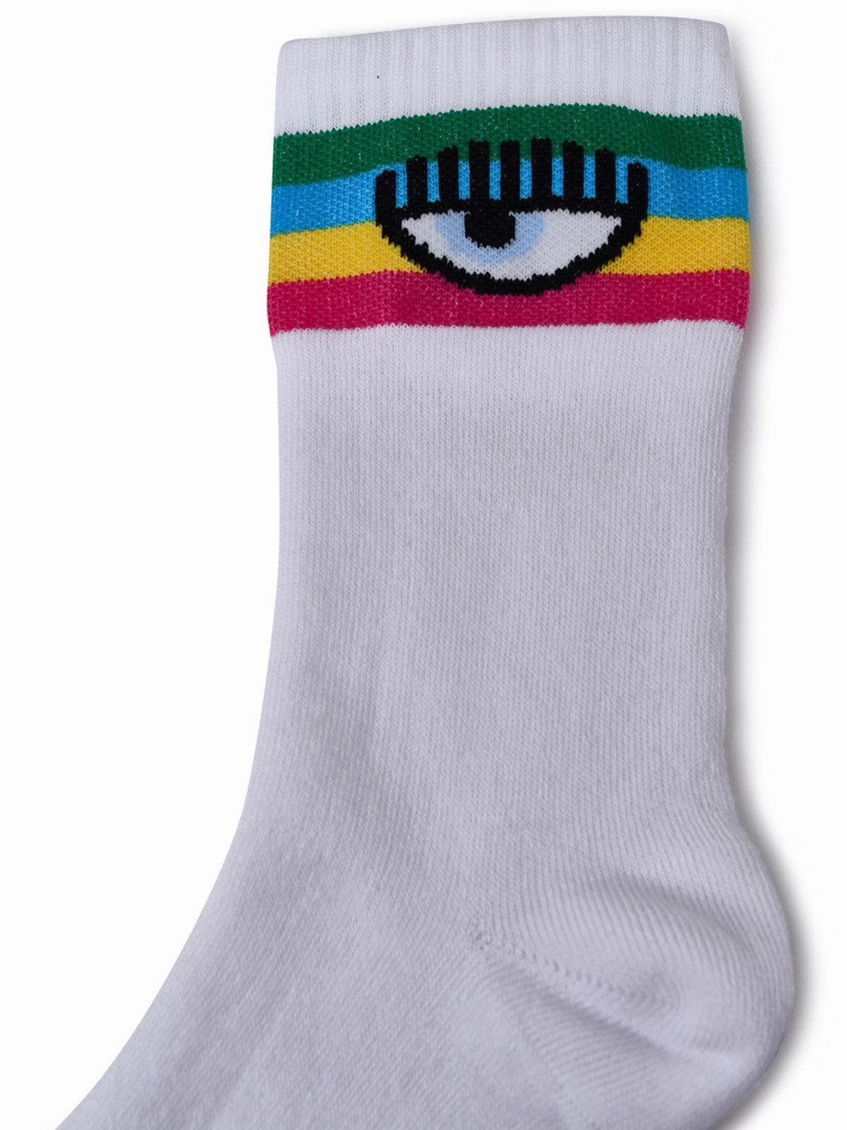 Chiara Ferragni Logomania Striped Ankle Socks
