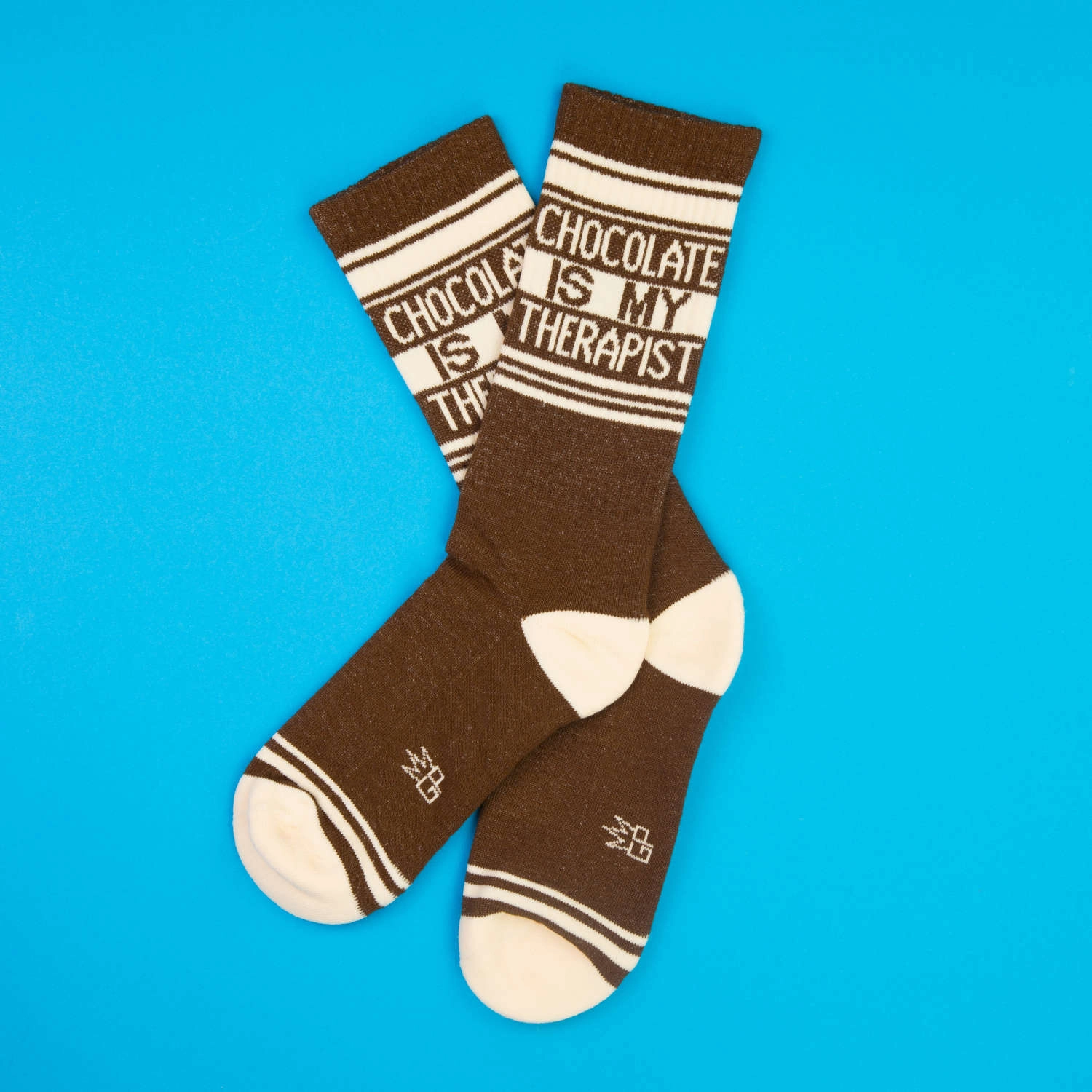 Chocolate Is My Therapist - Gym Crew Socks