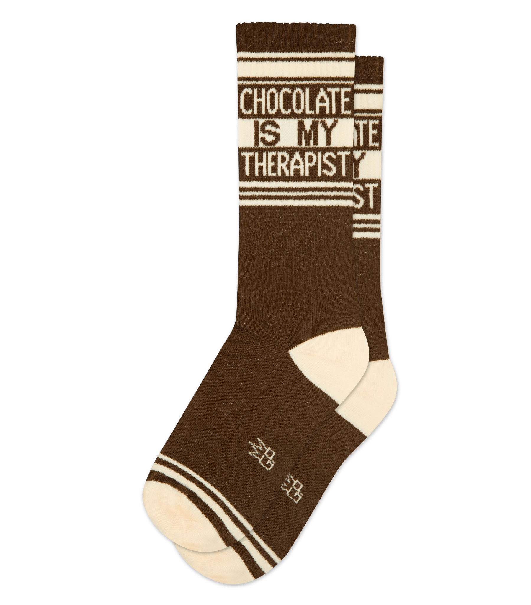 Chocolate Is My Therapist - Gym Crew Socks
