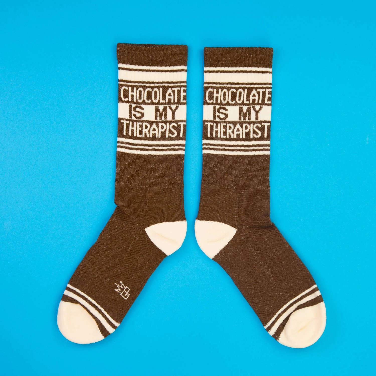 Chocolate Is My Therapist - Gym Crew Socks