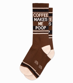Coffee Makes Me Poop - Gym Crew Socks