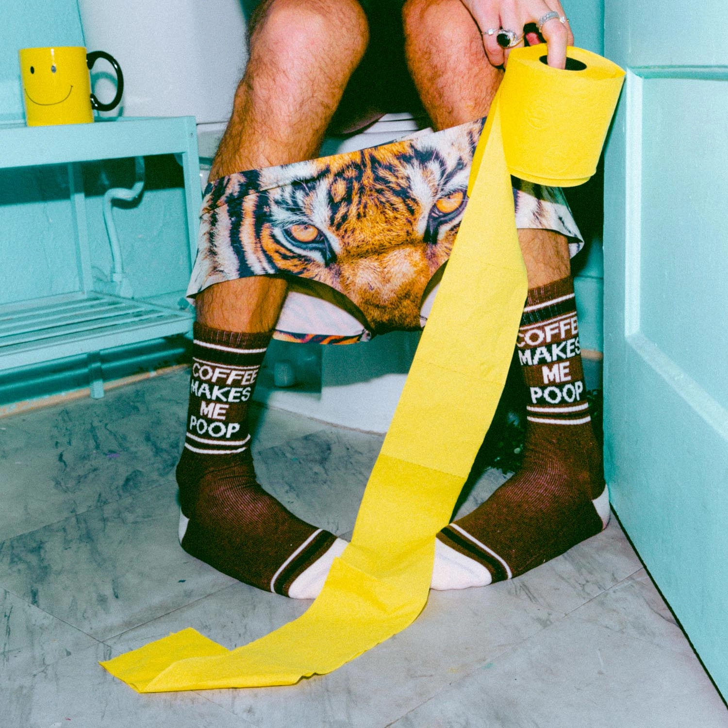 Coffee Makes Me Poop - Gym Crew Socks