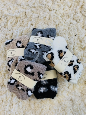 Comfy Luxe Crew Socks - Cheetah