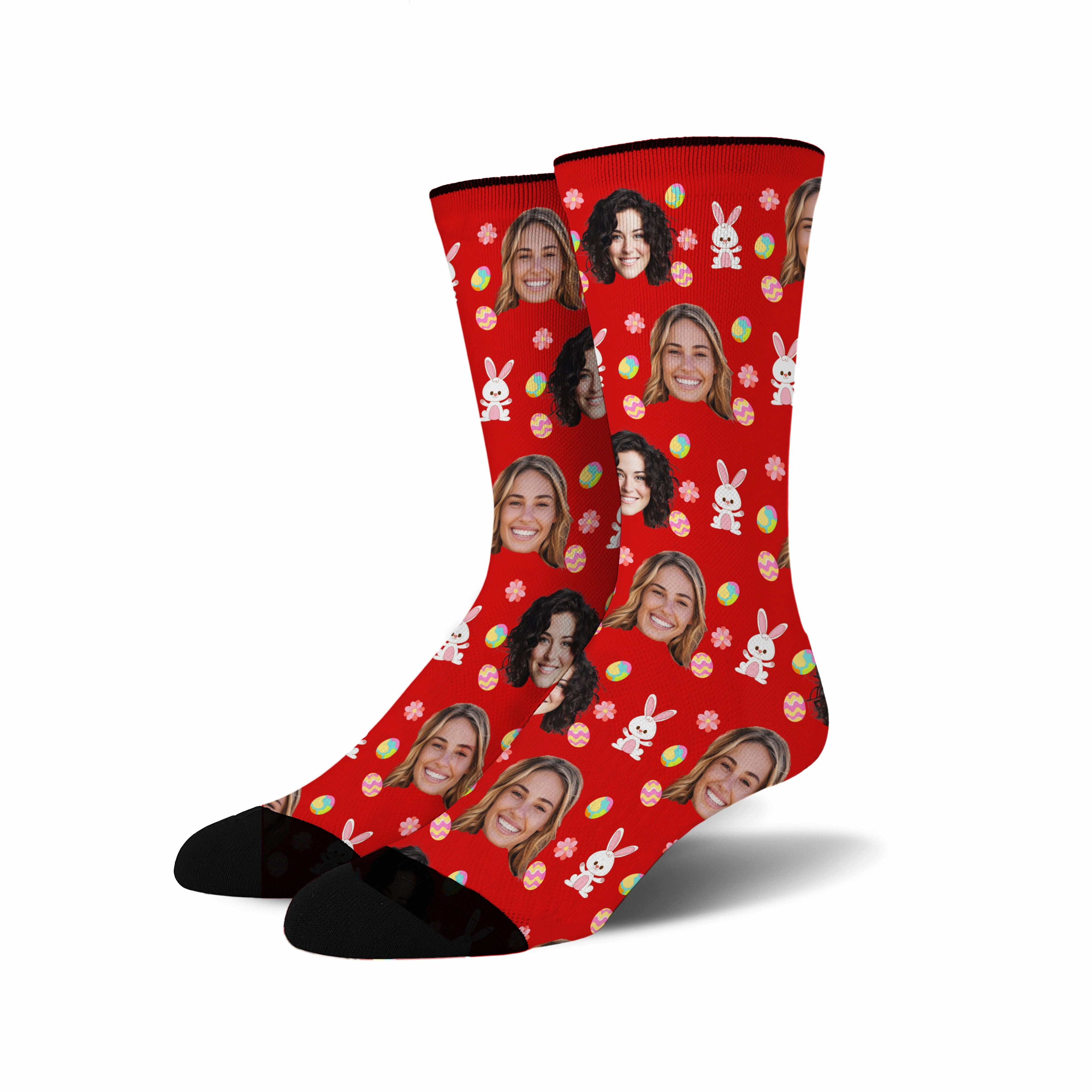 Custom Face - Easter Bunny socks # 4