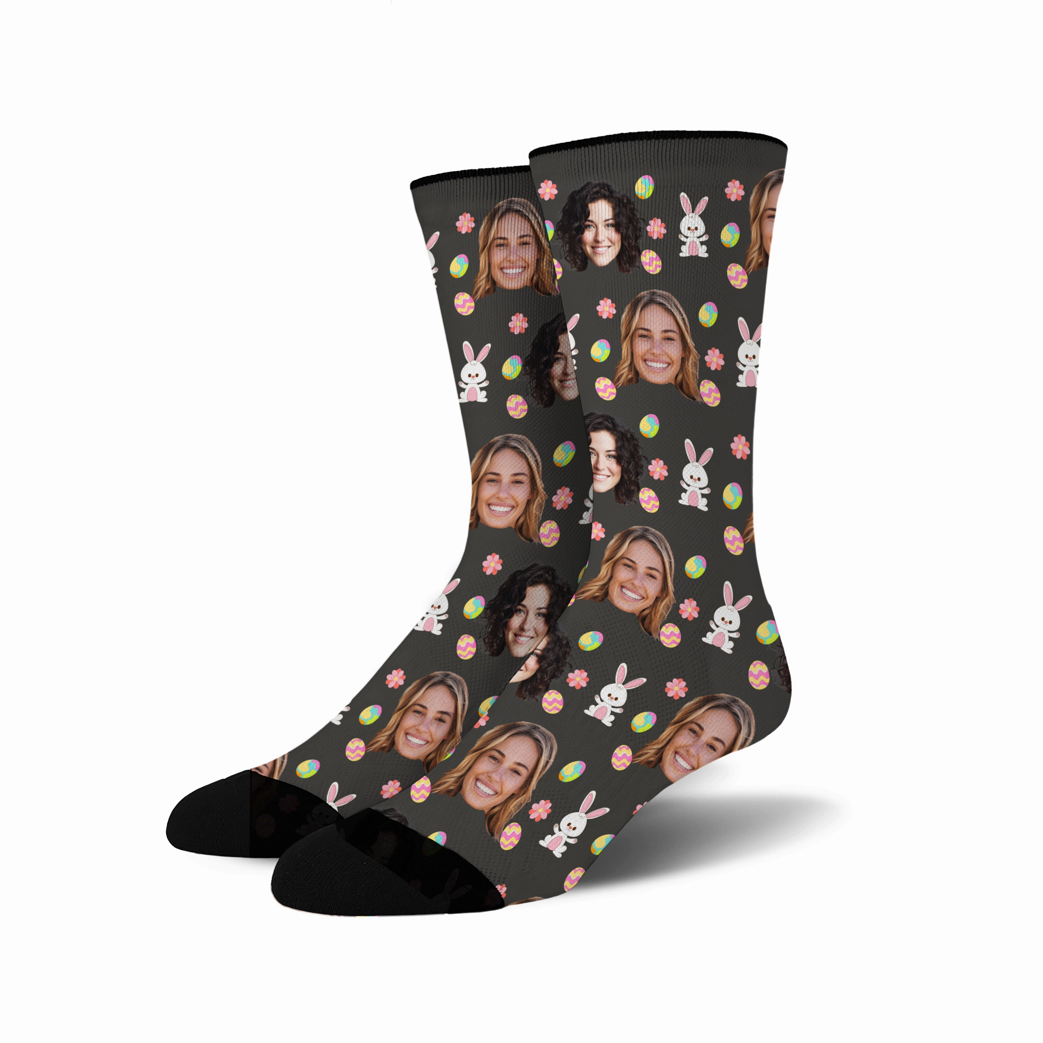 Custom Face - Easter Bunny socks # 4