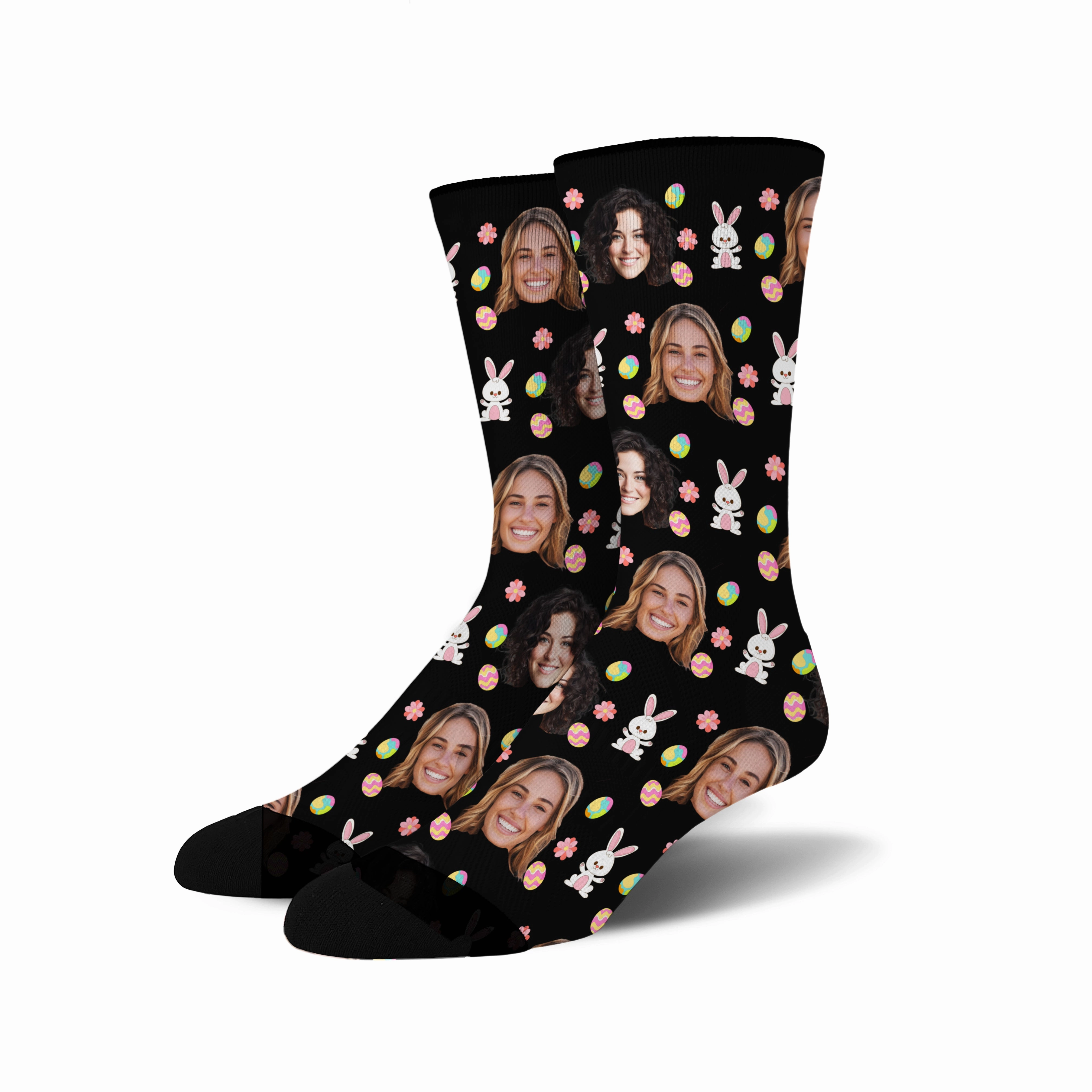 Custom Face - Easter Bunny socks # 4
