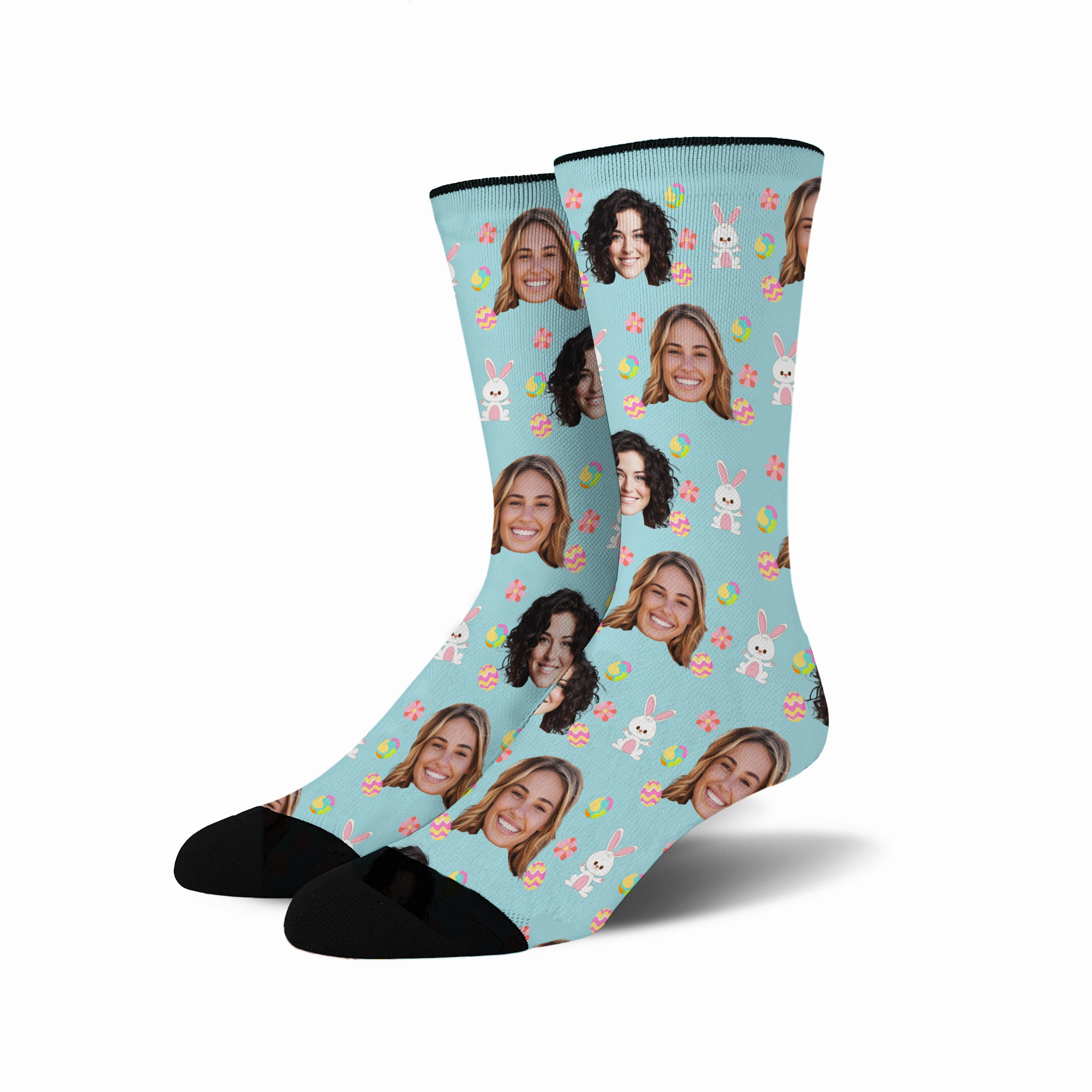 Custom Face - Easter Bunny socks # 4