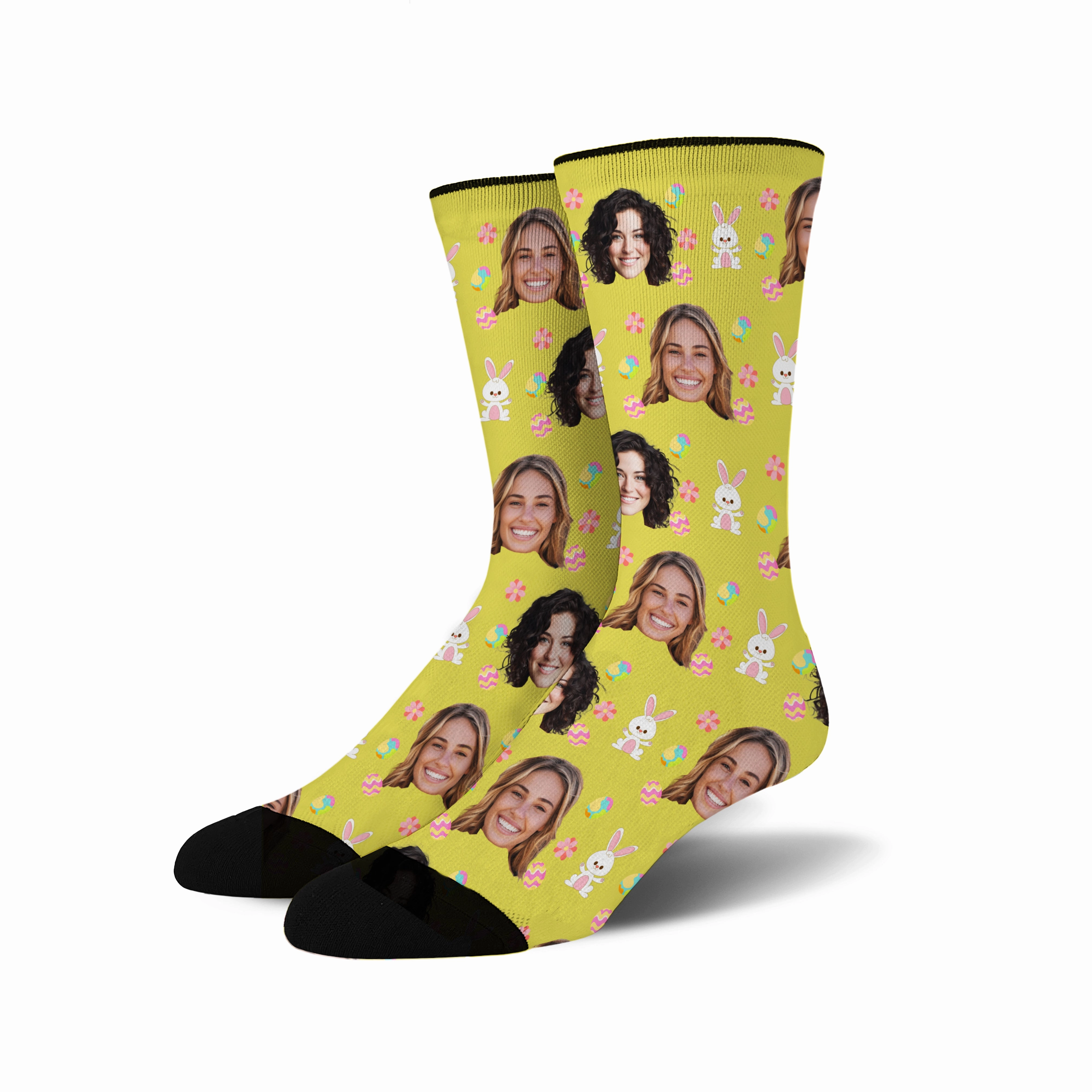 Custom Face - Easter Bunny socks # 4