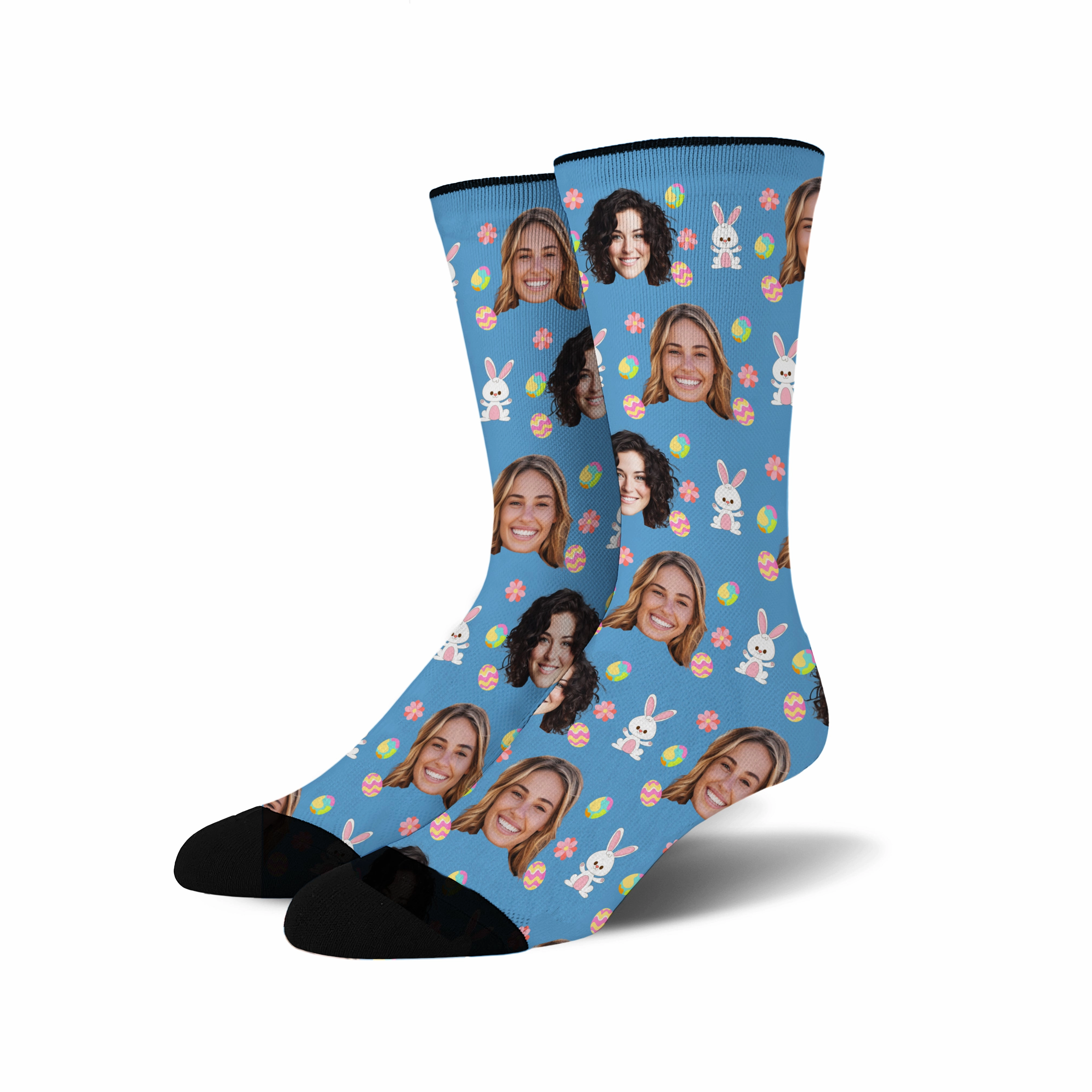 Custom Face - Easter Bunny socks # 4