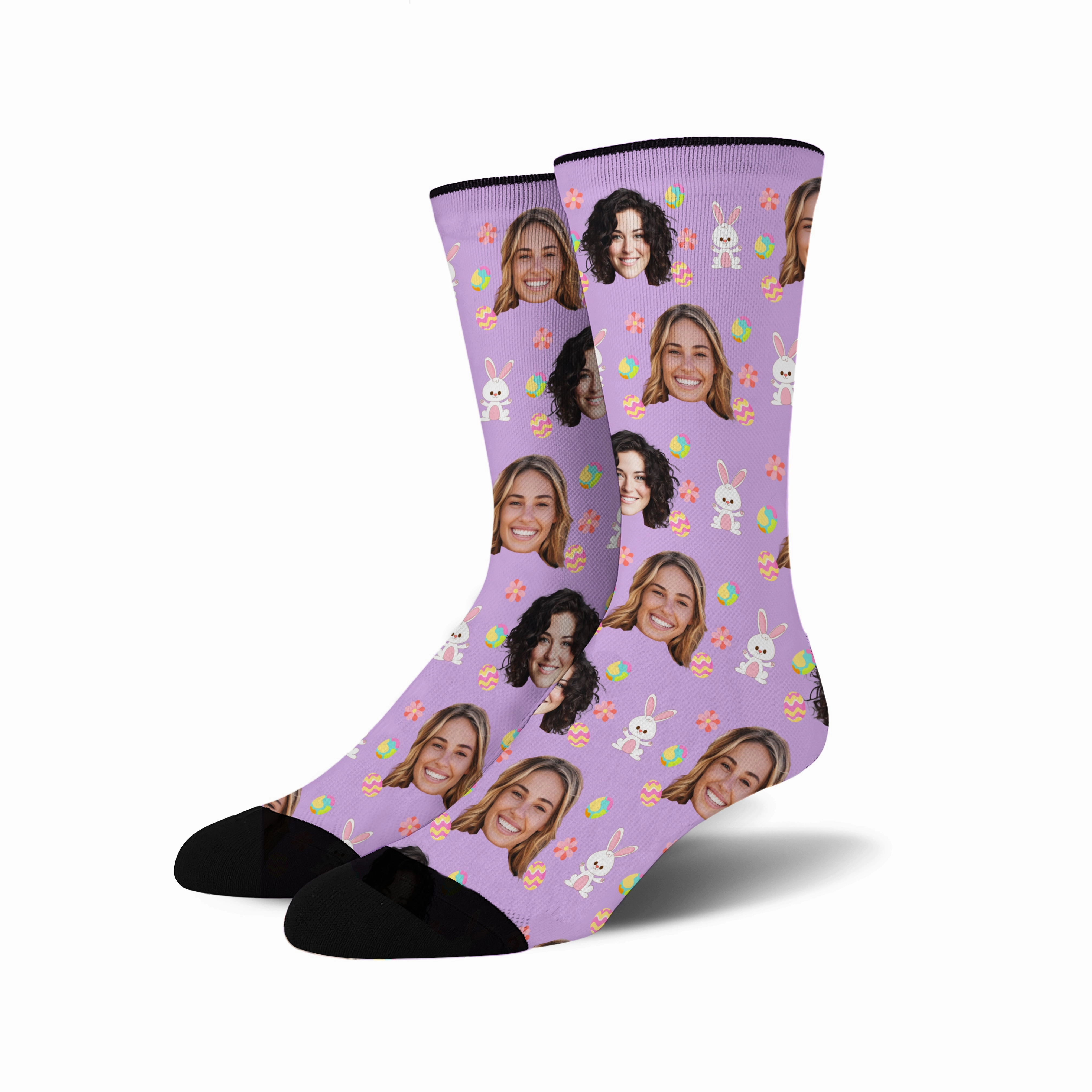 Custom Face - Easter Bunny socks # 4