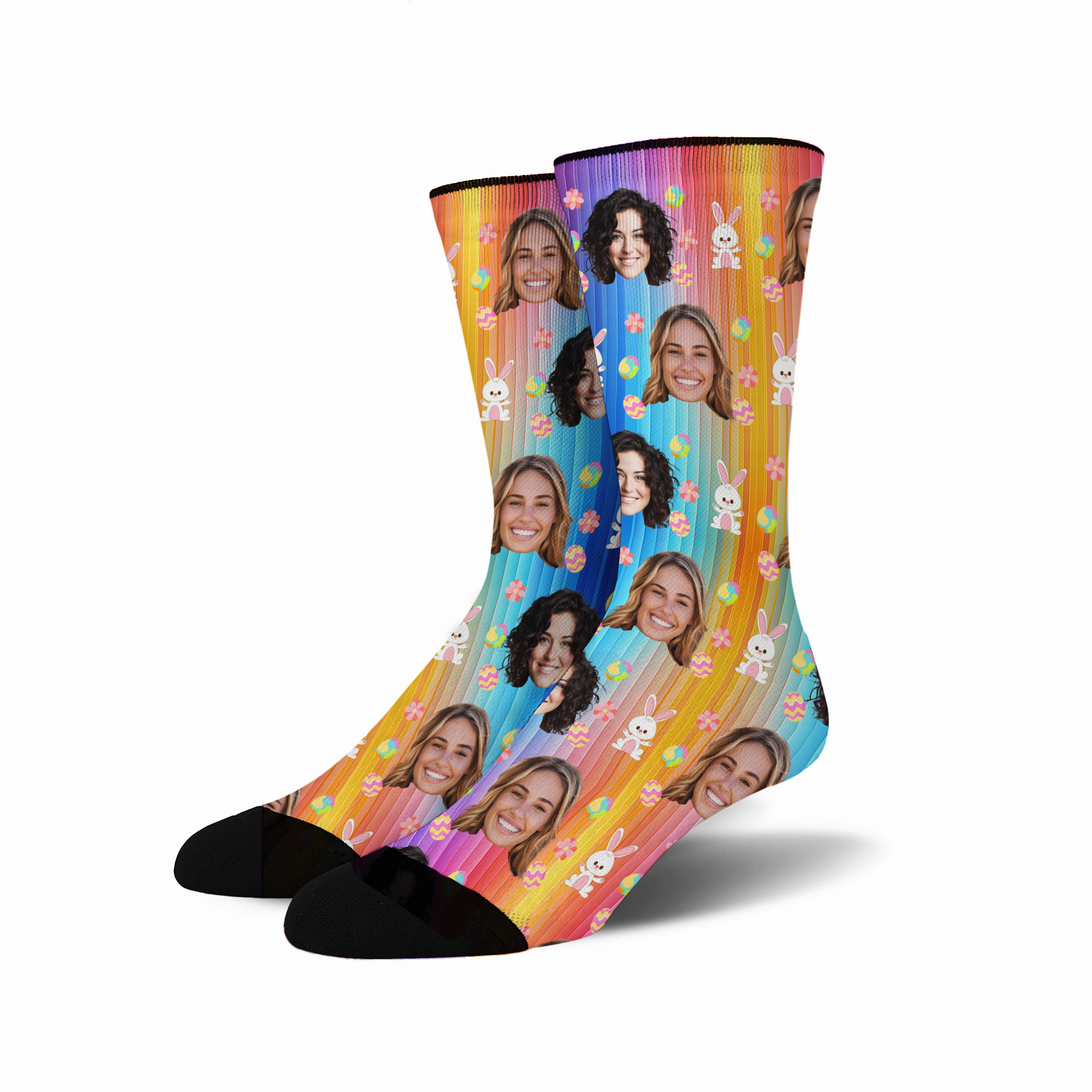 Custom Face - Easter Bunny socks # 4