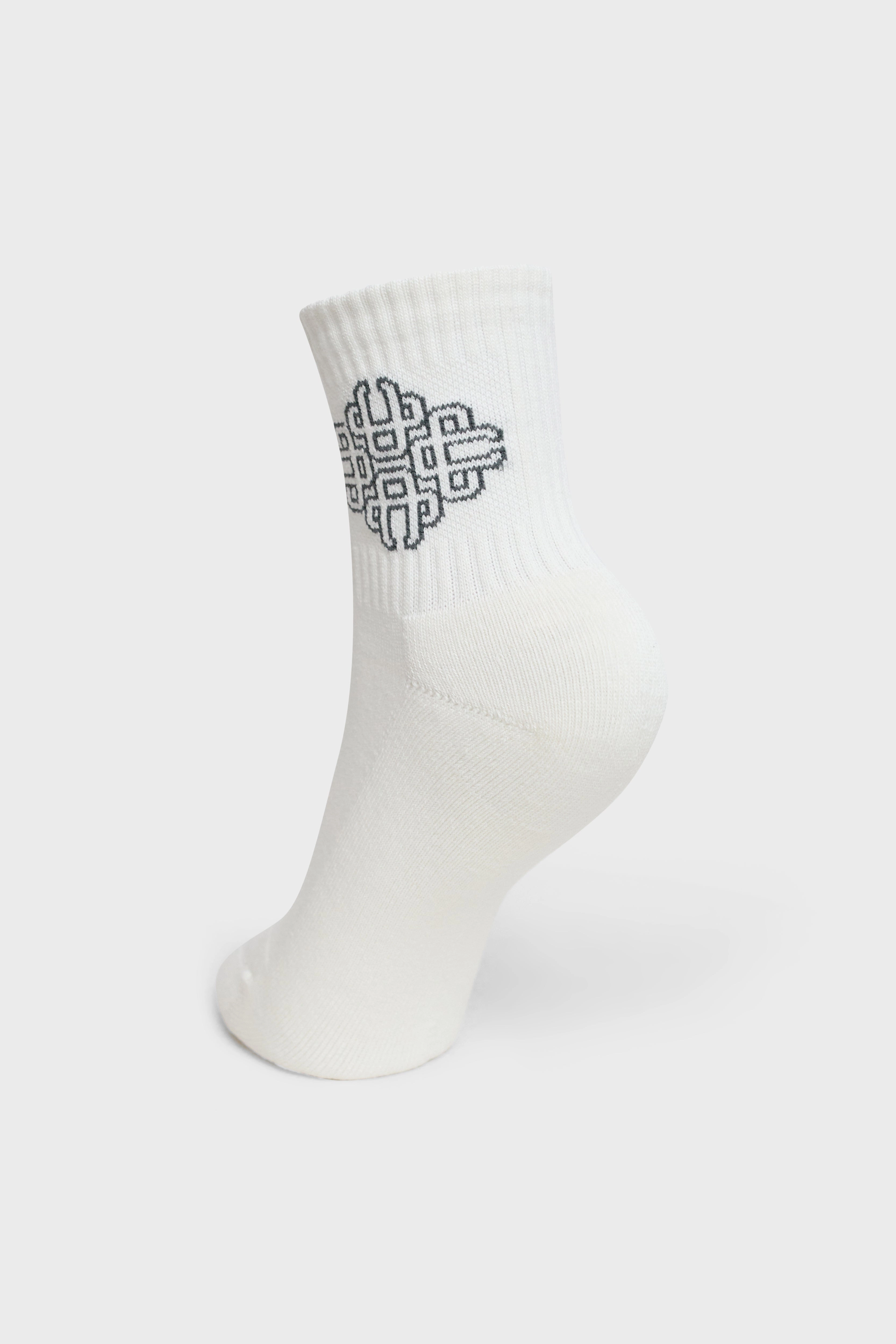 EMBLEM OUTLINE SOCKS - OFF WHITE