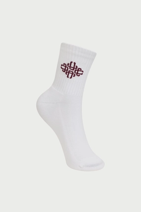 EMBLEM SPORT SOCK - BURGUNDY