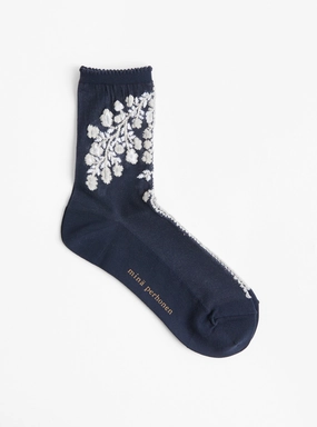 Floraleaf Socks Navy