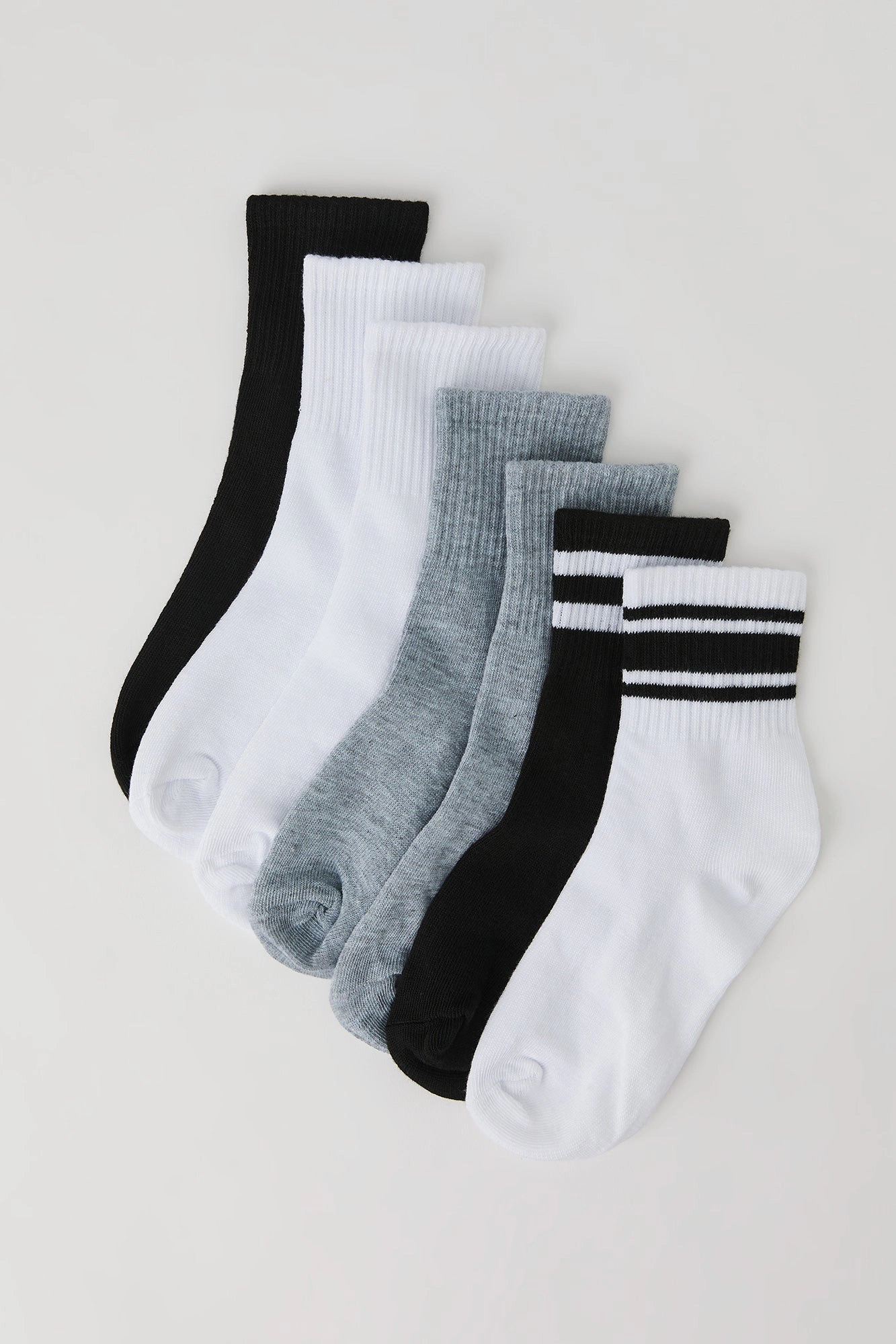 Girls Quarter Length Socks (7 Pack)