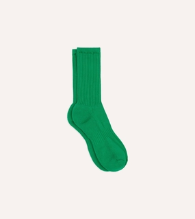Green Cotton Sports Socks