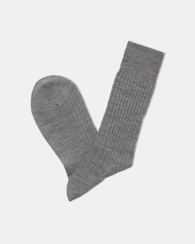 GREY MID-CALF HOSE WOOL SOCKS