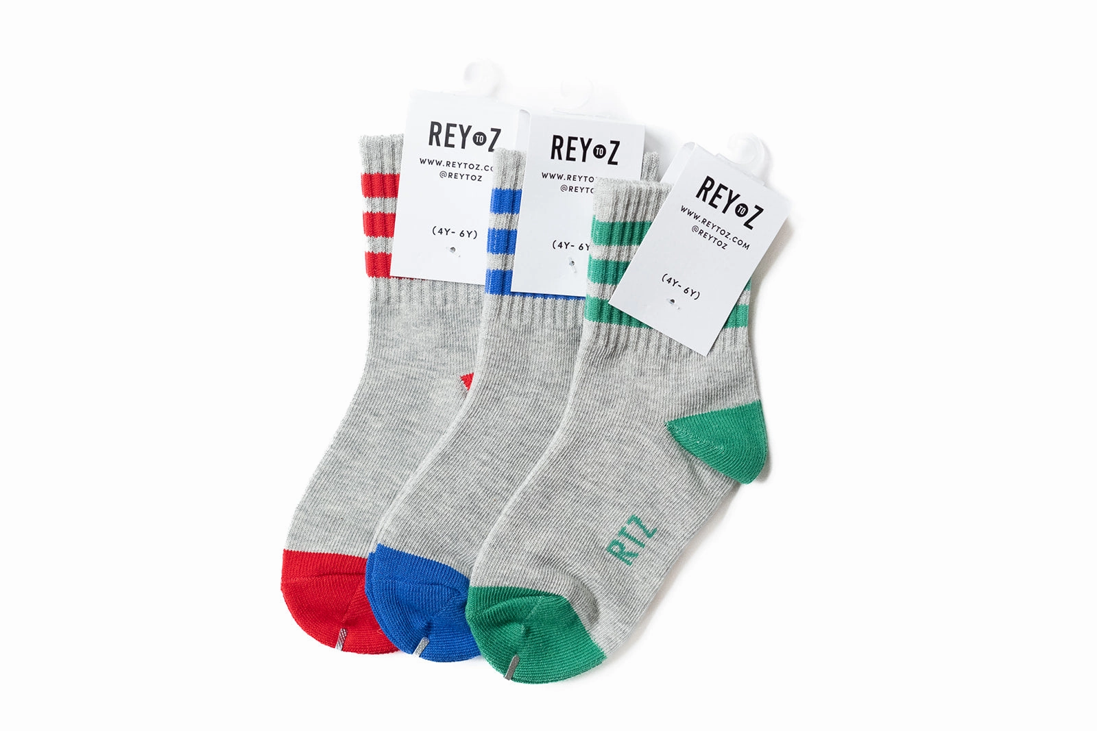 Heather Grey & Blue Stripe Socks