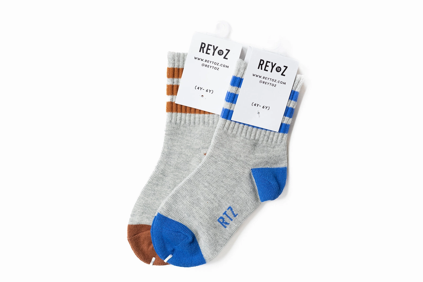 Heather Grey & Blue Stripe Socks