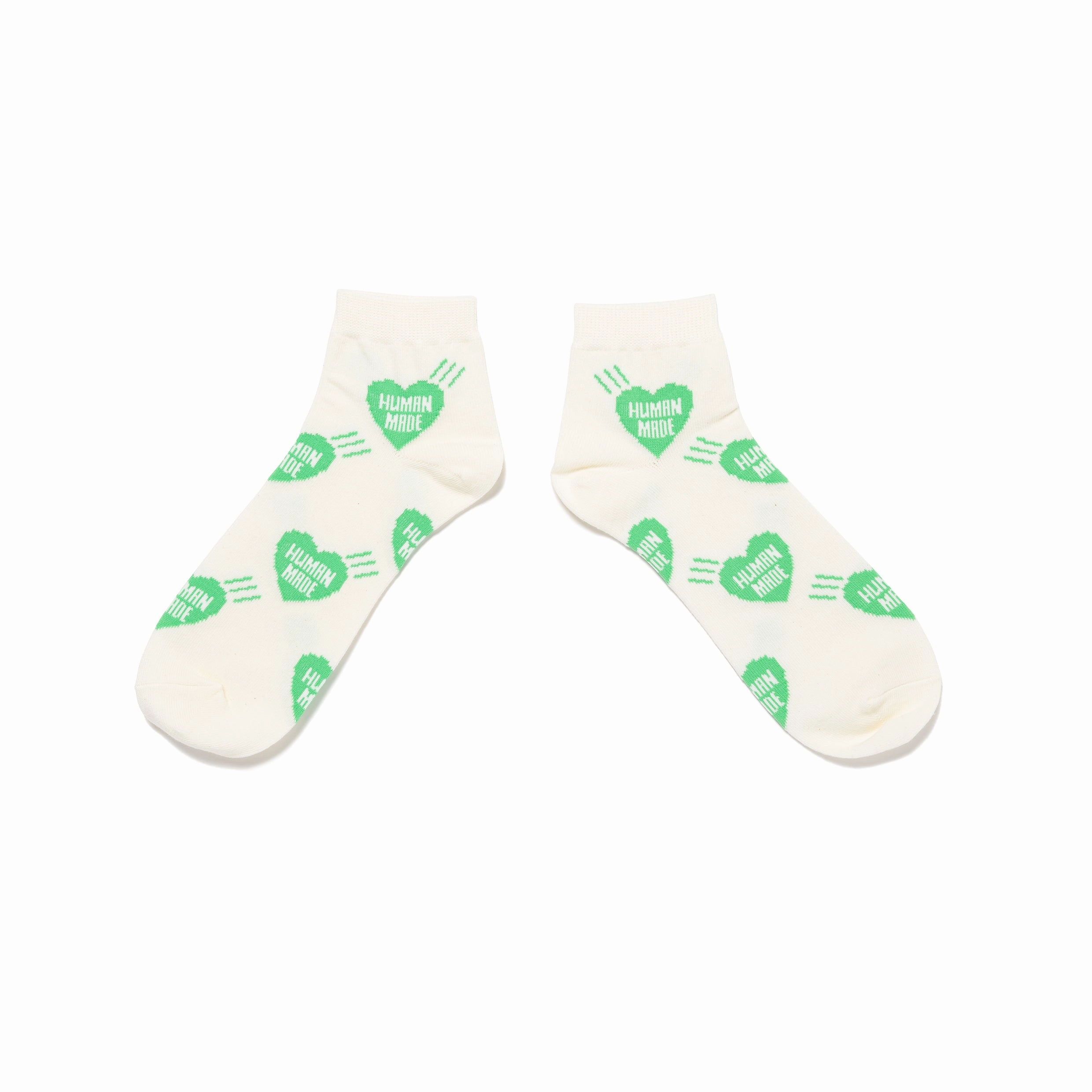 Human Made Heart Short Socks Green HM29GD058G