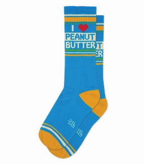 I ❤️ Peanut Butter - Gym Crew Socks