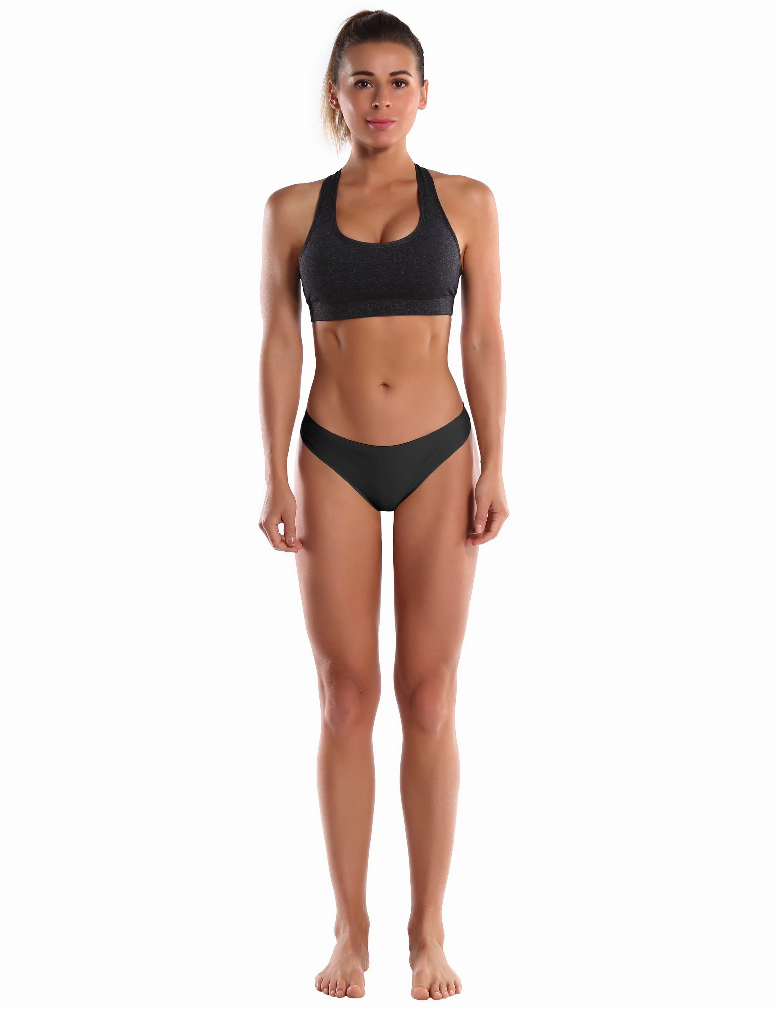 Invisibles Sports Thongs underwear Black_Running