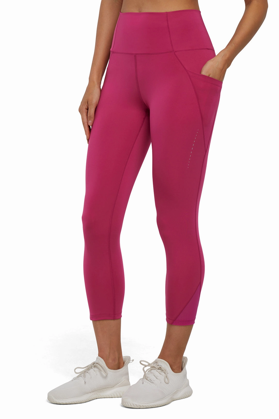 Jenny Side Pocket Mid Calf Capri - Cactus Flower