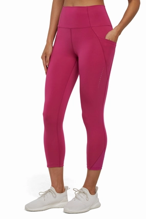 Jenny Side Pocket Mid Calf Capri - Cactus Flower