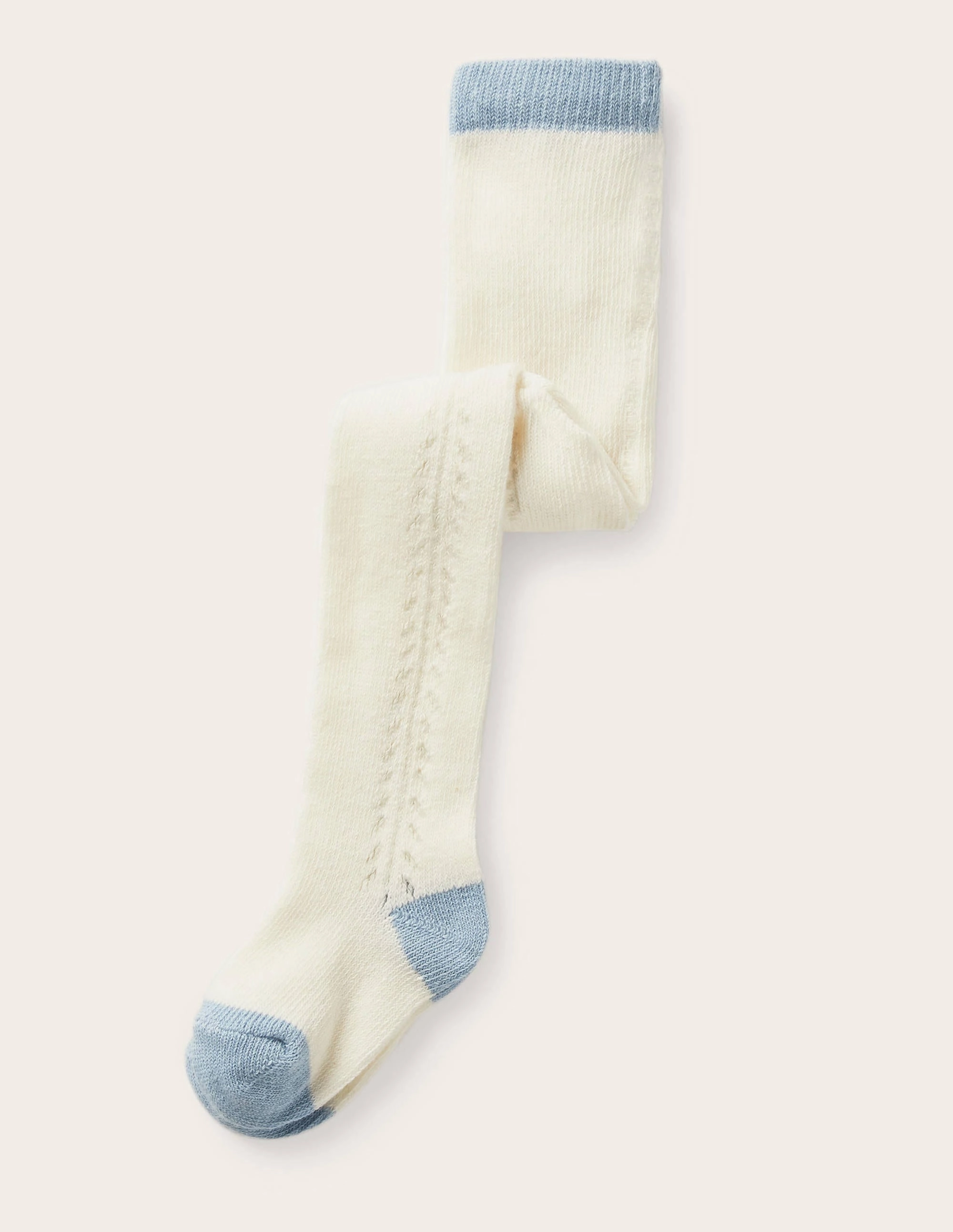 Lace Stitch Tights (Baby)-Ivory