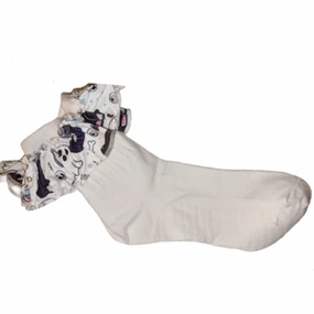 Lil Death Fabric Ruffle Socks