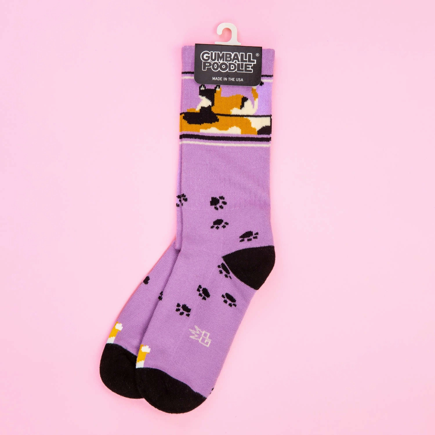 Lounging Calico Cat - Gym Crew Socks