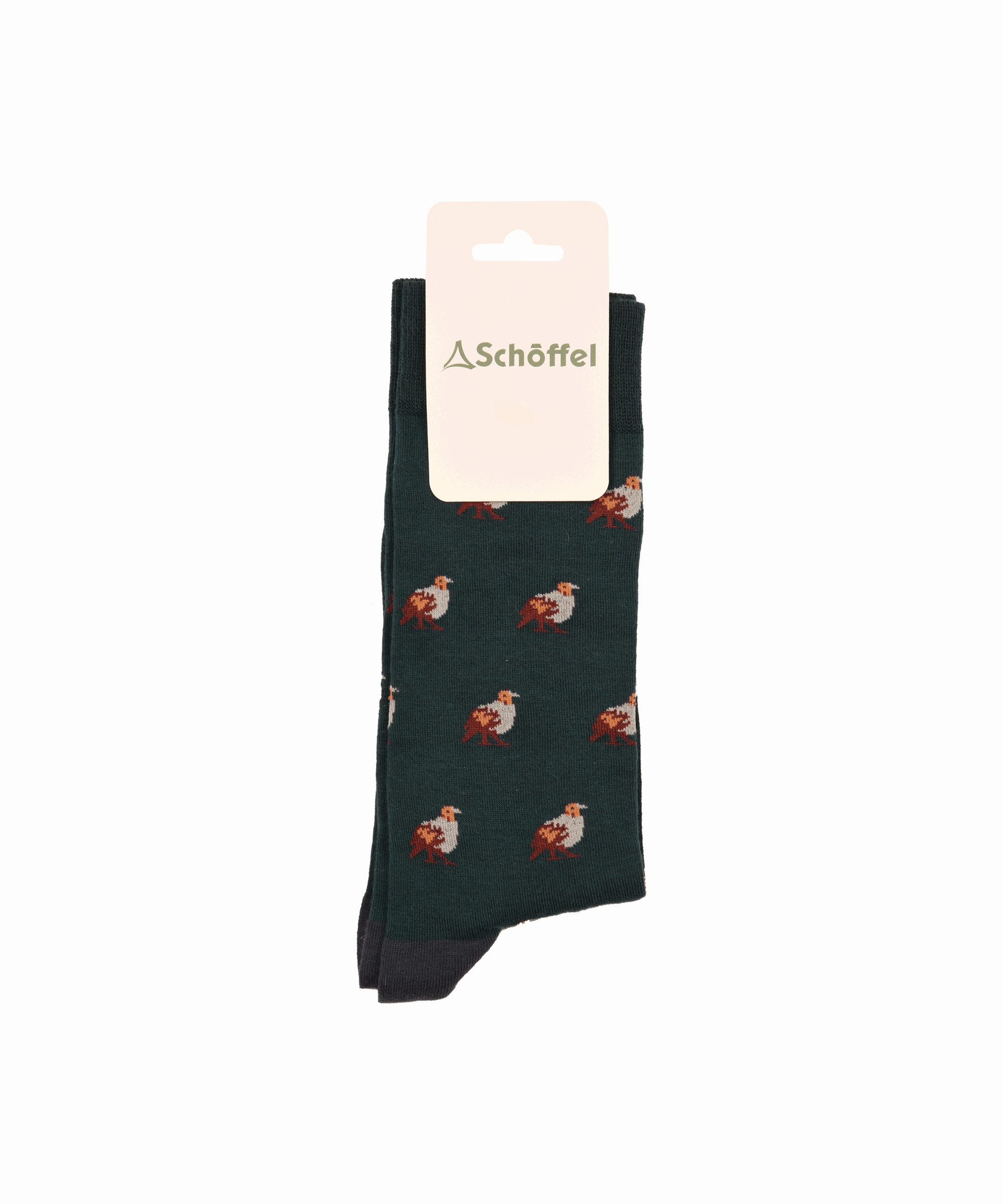 Men's Cotton Socks - Dark Teal Partridge
